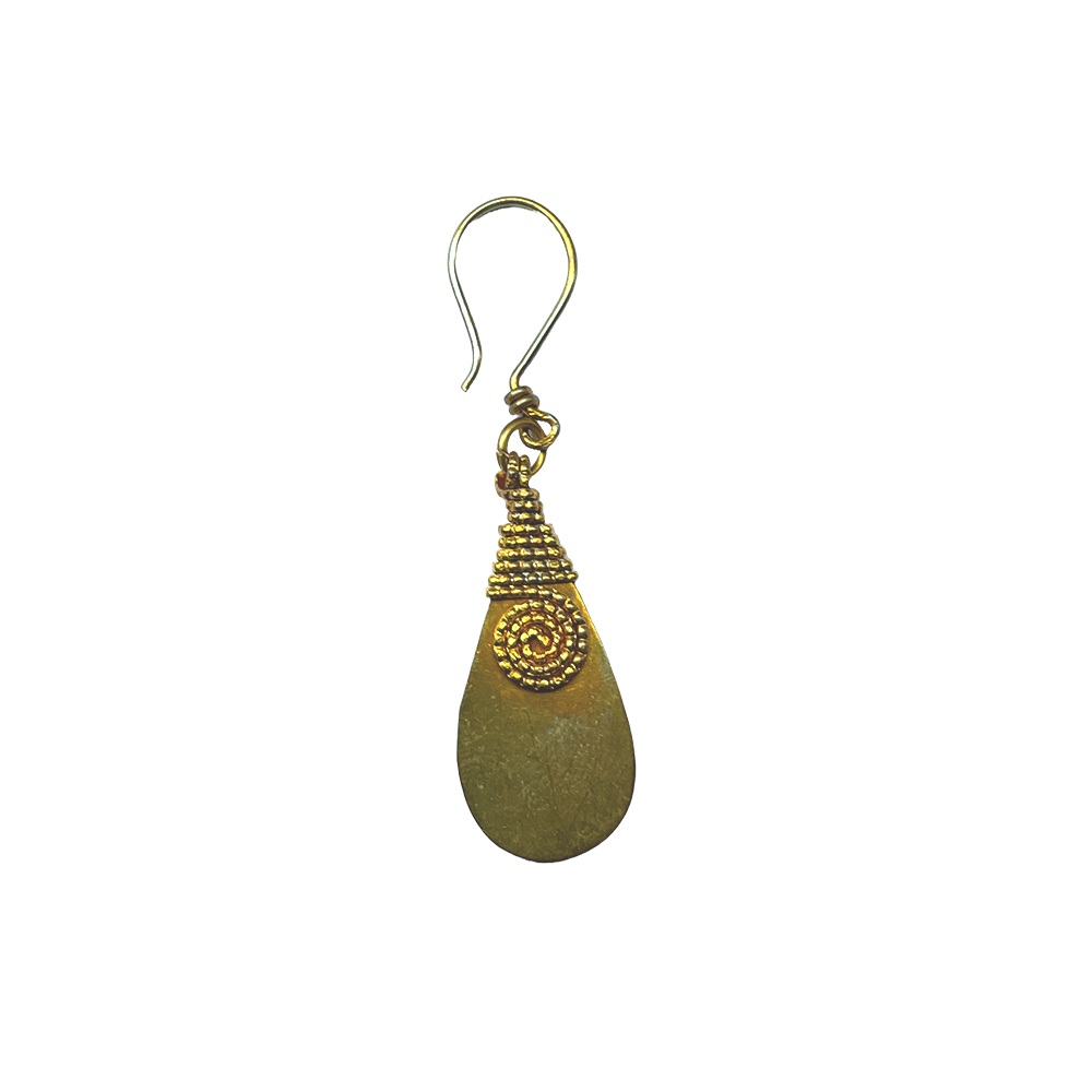 Brass beaded Crafted Tribal earings handmade in Karamul, Orissa