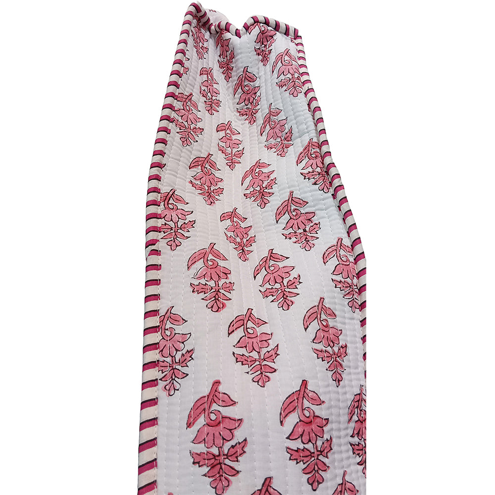 Multicolor Block Printed Cotton Quilted Tote Bags