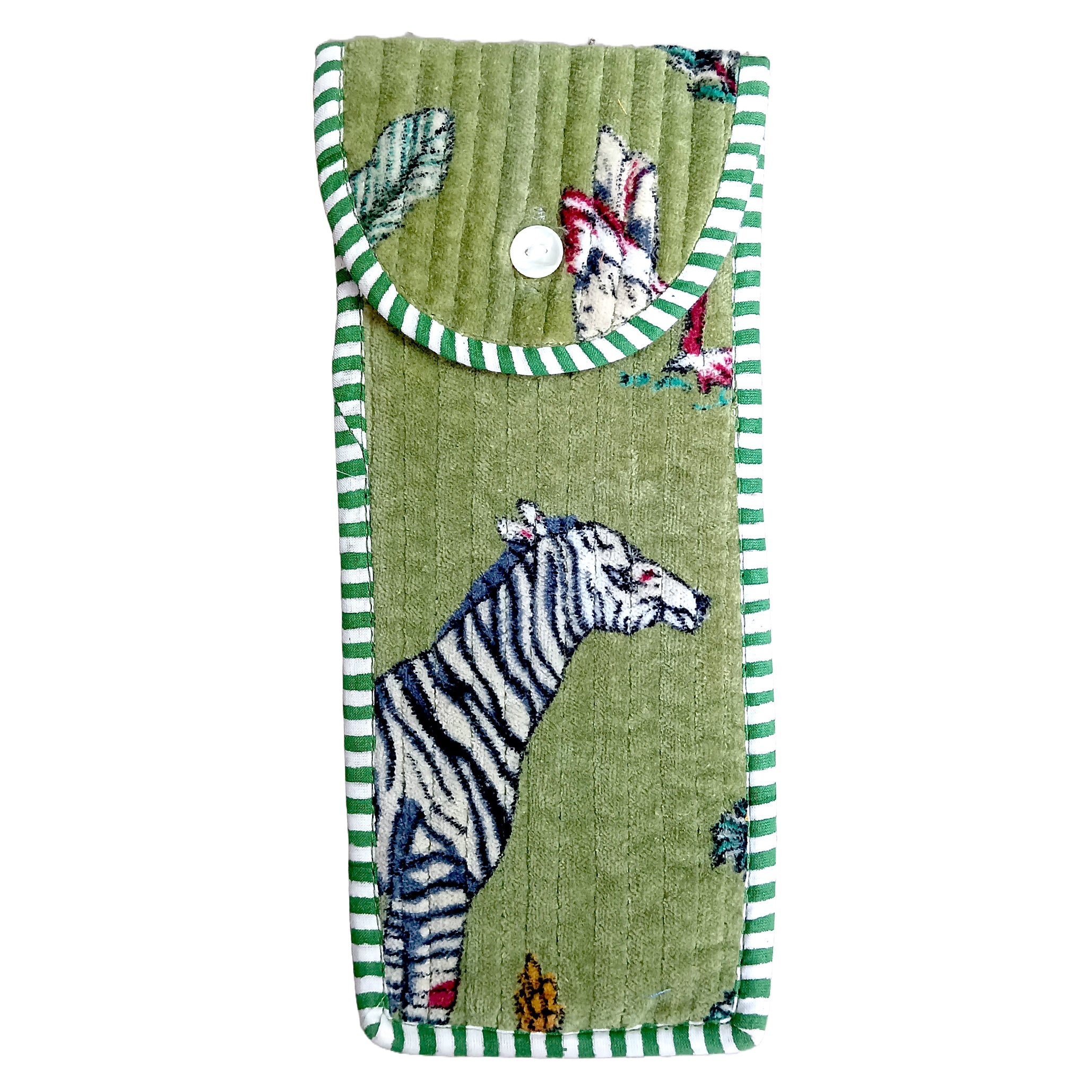Assorted Cotton Blockprint Flat Pouch With YKK Zip, Zipper Pouch, Cotton Make-up purse, Utility bag, MASK POUCH- Gift for her