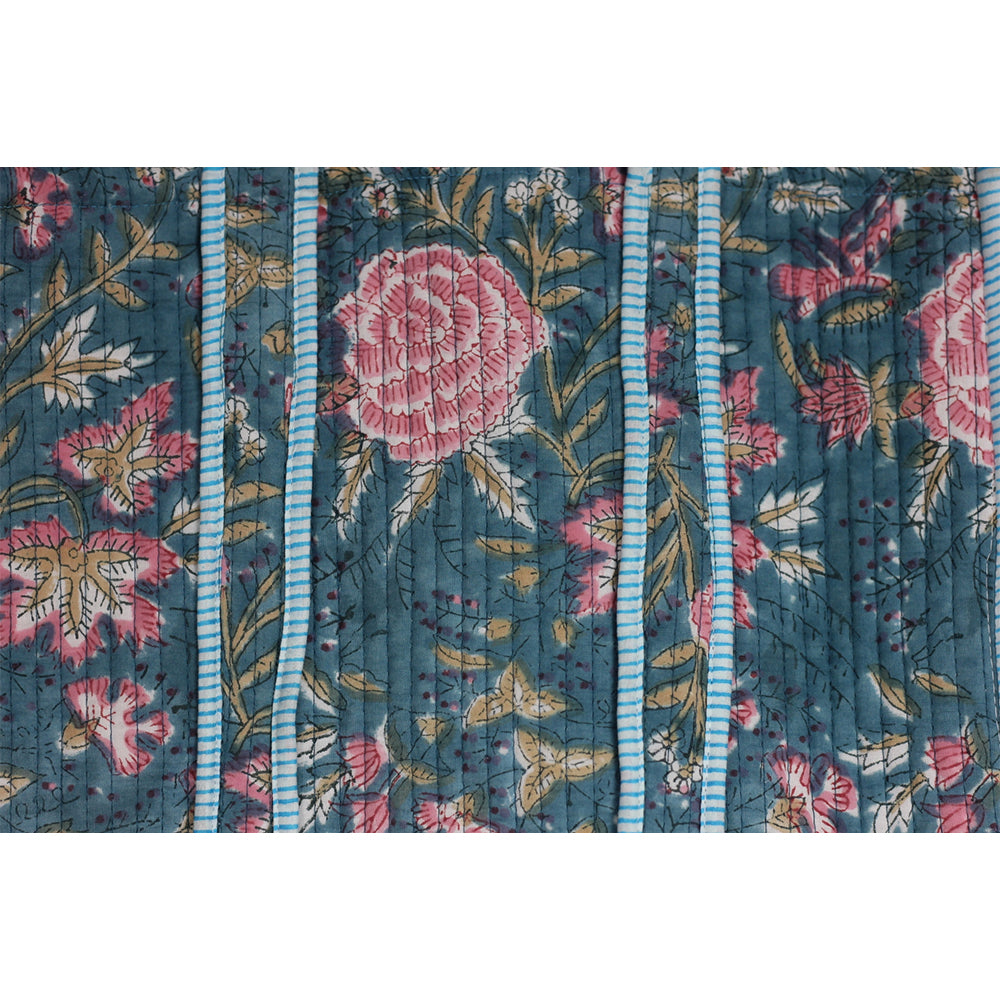 Multicolor Block Printed Cotton Quilted Tote Bags
