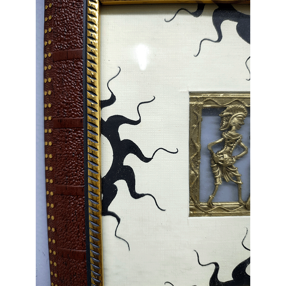 Odisha Brass & Bell Metal Dhokra Tribal Couple frame
