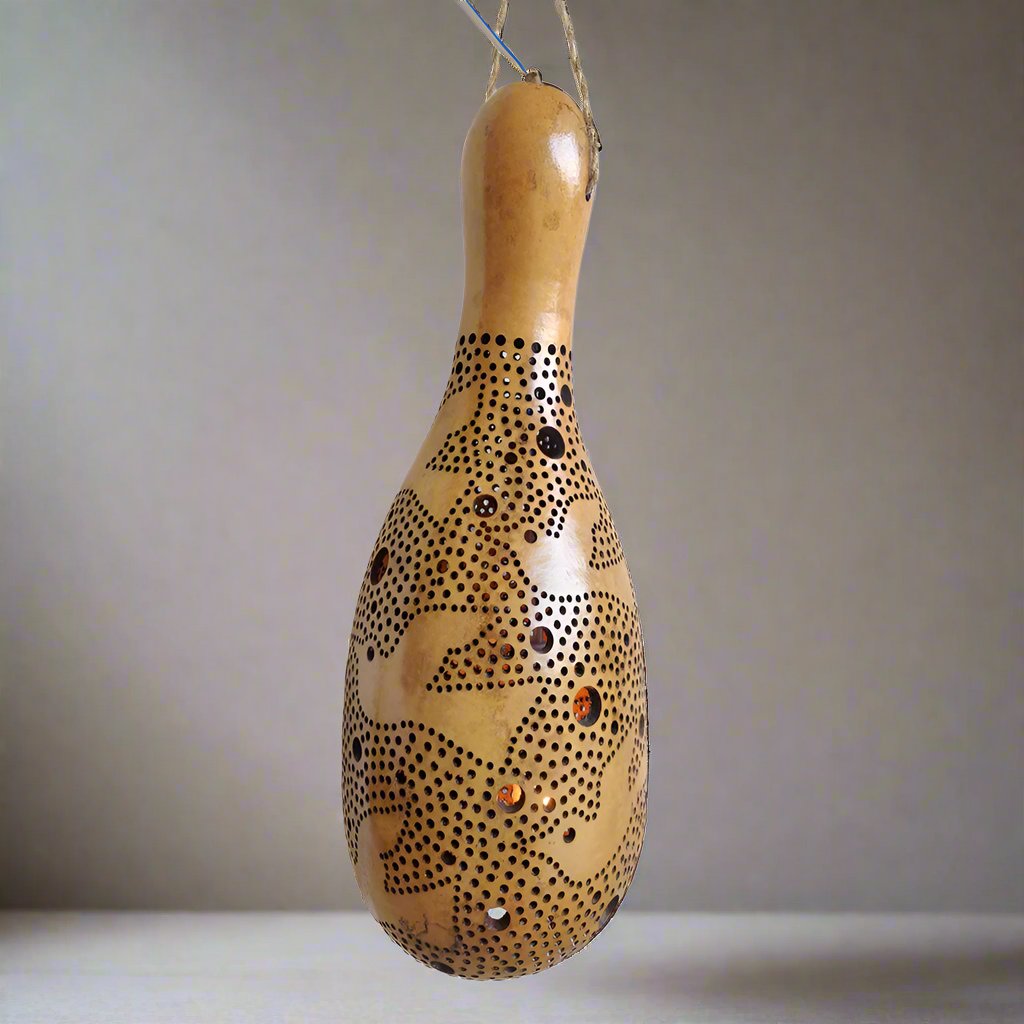 Dhokra Arts Handcrafted Bottle Guard Lamp