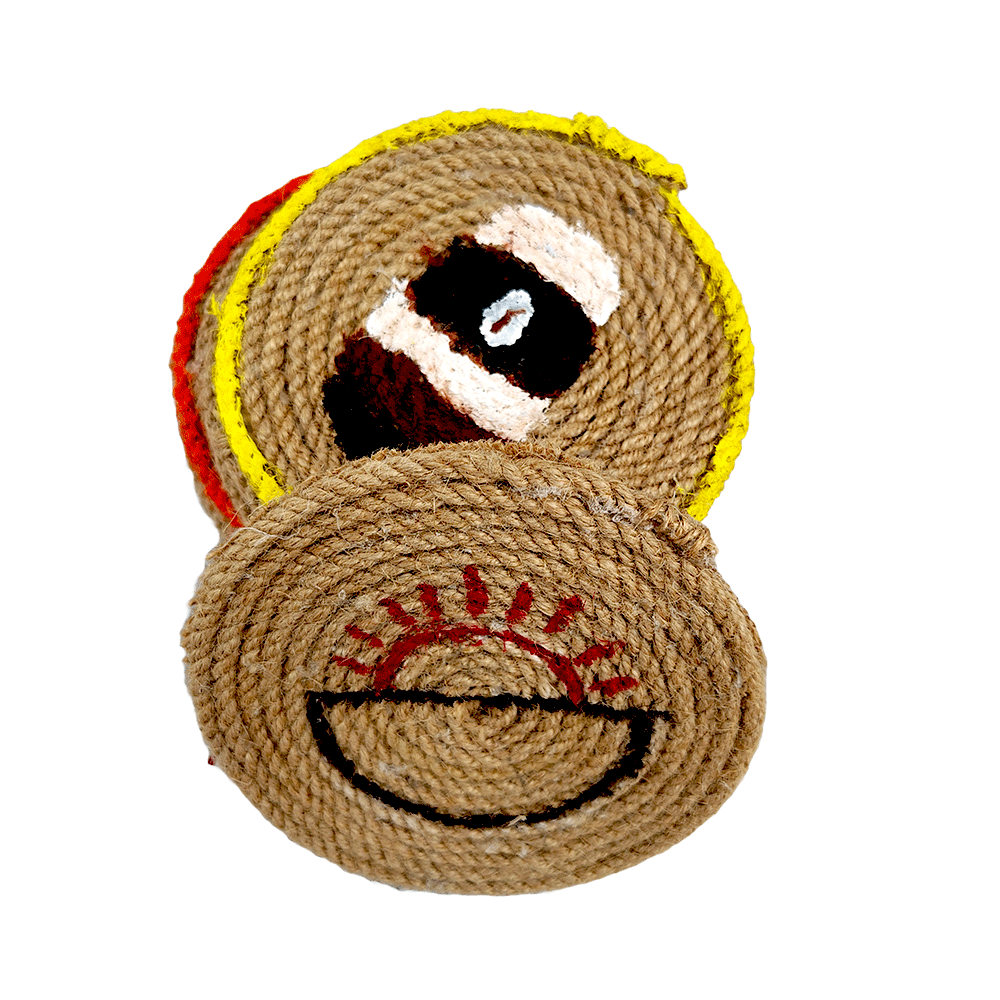 Jute Macrame Coasters set of 5 , coffee mug holder