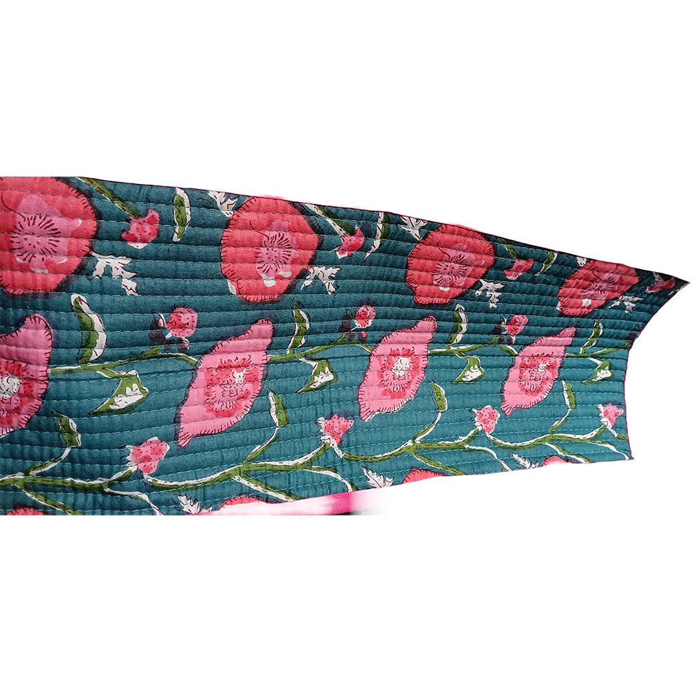 Multicolor Block Printed Cotton Quilted Tote Bags