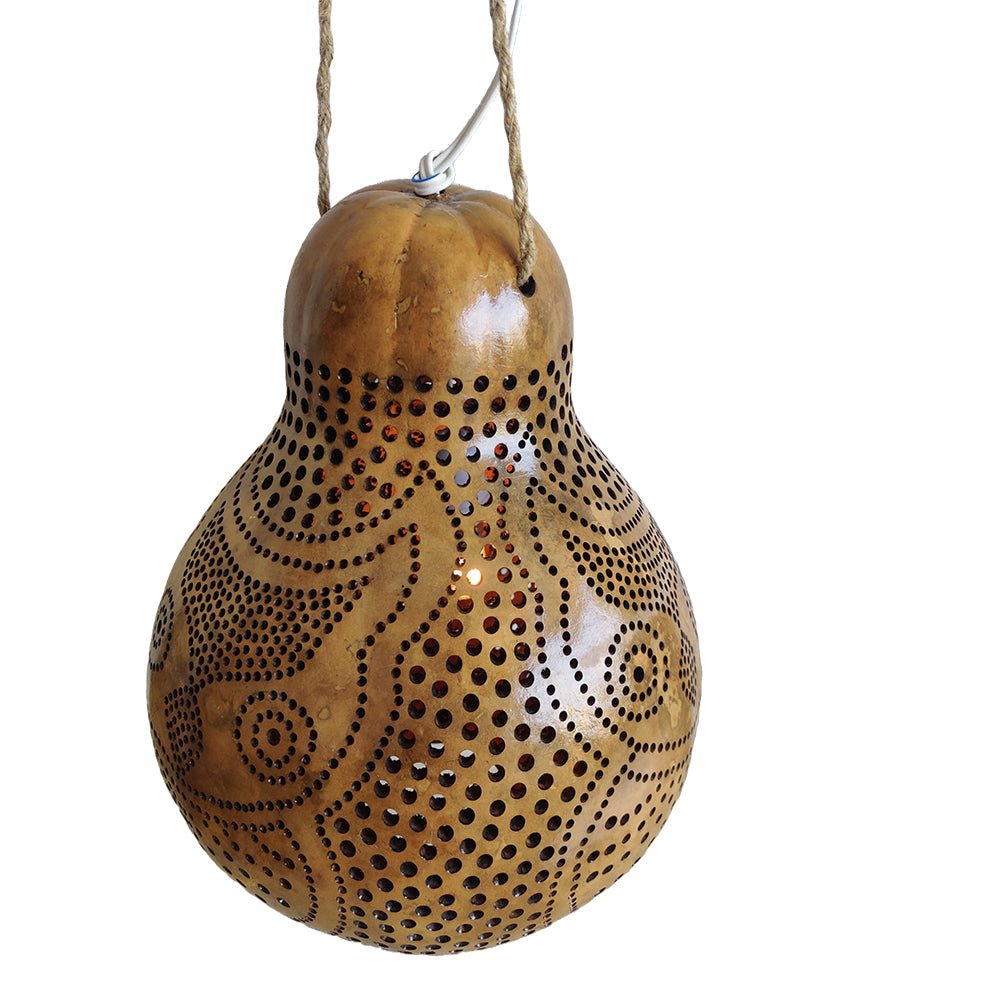 Brighten up your home with our exquisite Dokra Arts Handcrafted Bottle Guard Lamp