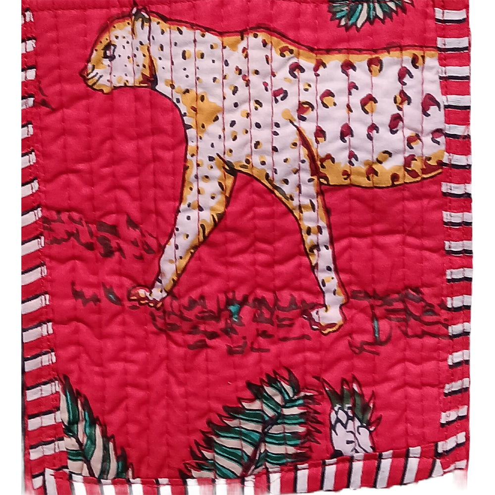 Multicolor Block Printed Cotton Quilted Tote Bags