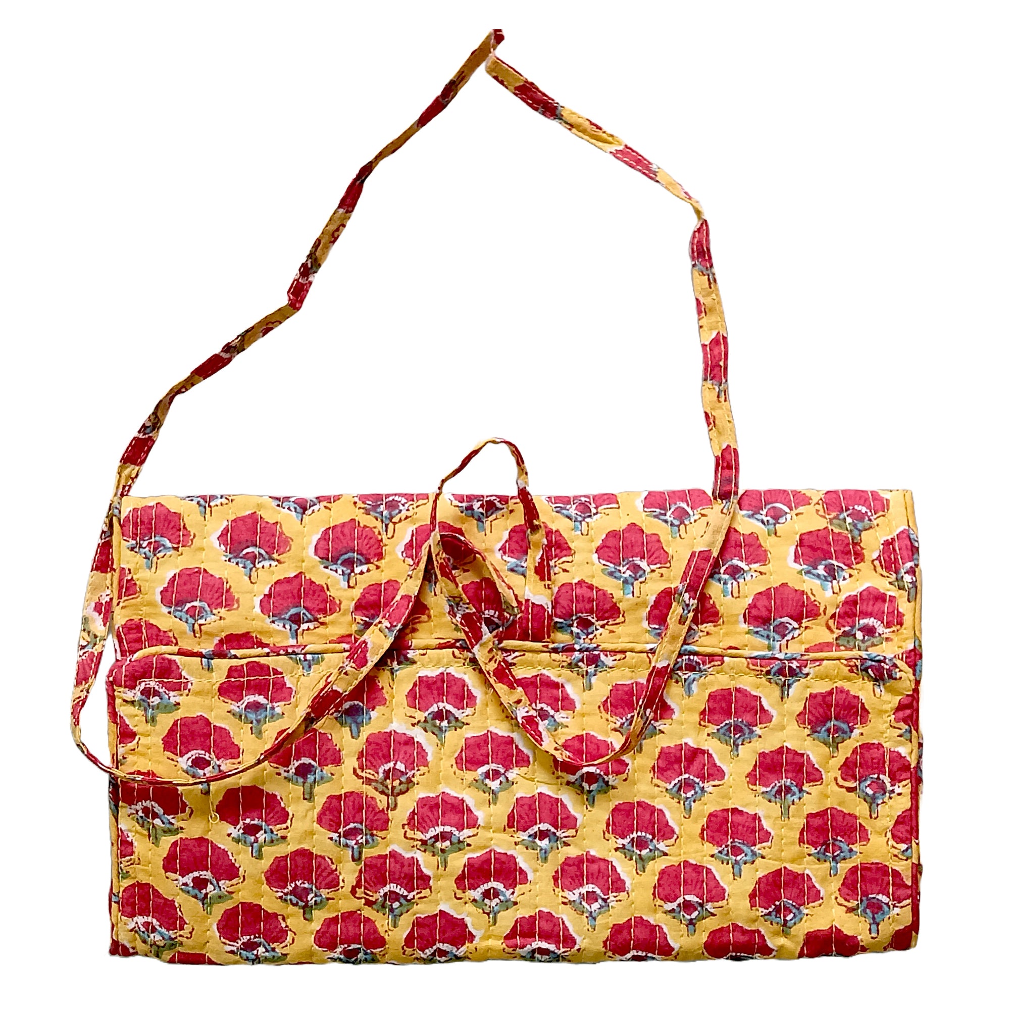 Assorted Cotton Blockprint Flat Pouch With YKK Zip, Zipper Pouch, Cotton Make-up purse, Utility bag, MASK POUCH- Gift for her