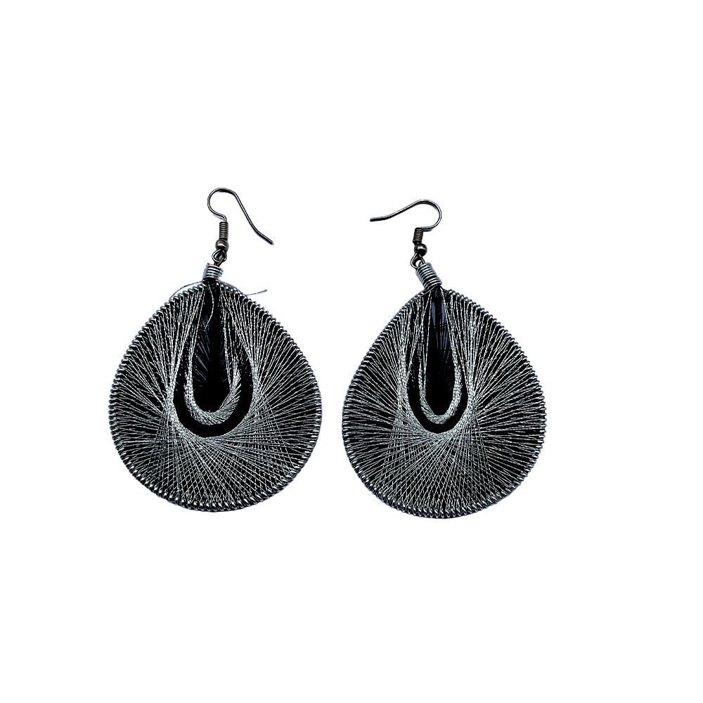 Brass beaded Crafted Tribal earings handmade in Karamul, Orissa