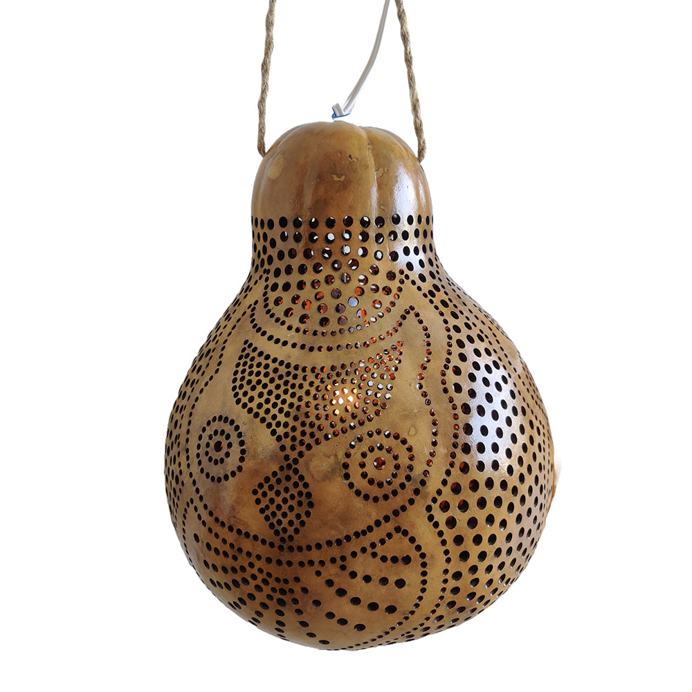 Brighten up your home with our exquisite Dokra Arts Handcrafted Bottle Guard Lamp