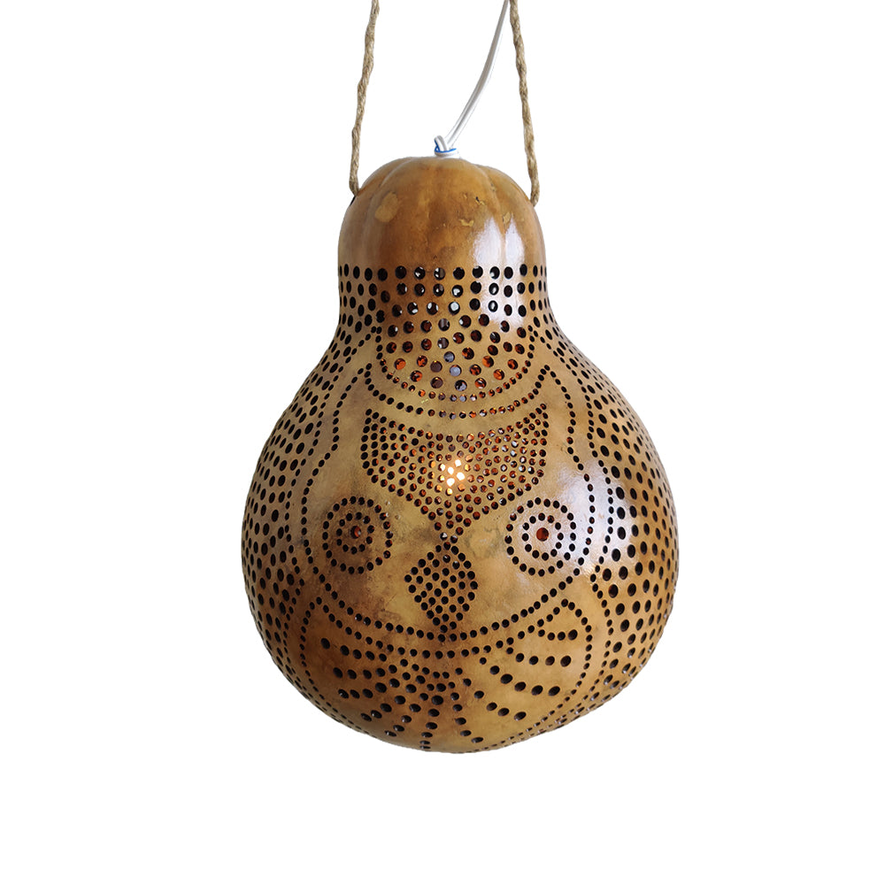 Brighten up your home with our exquisite Dokra Arts Handcrafted Bottle Guard Lamp