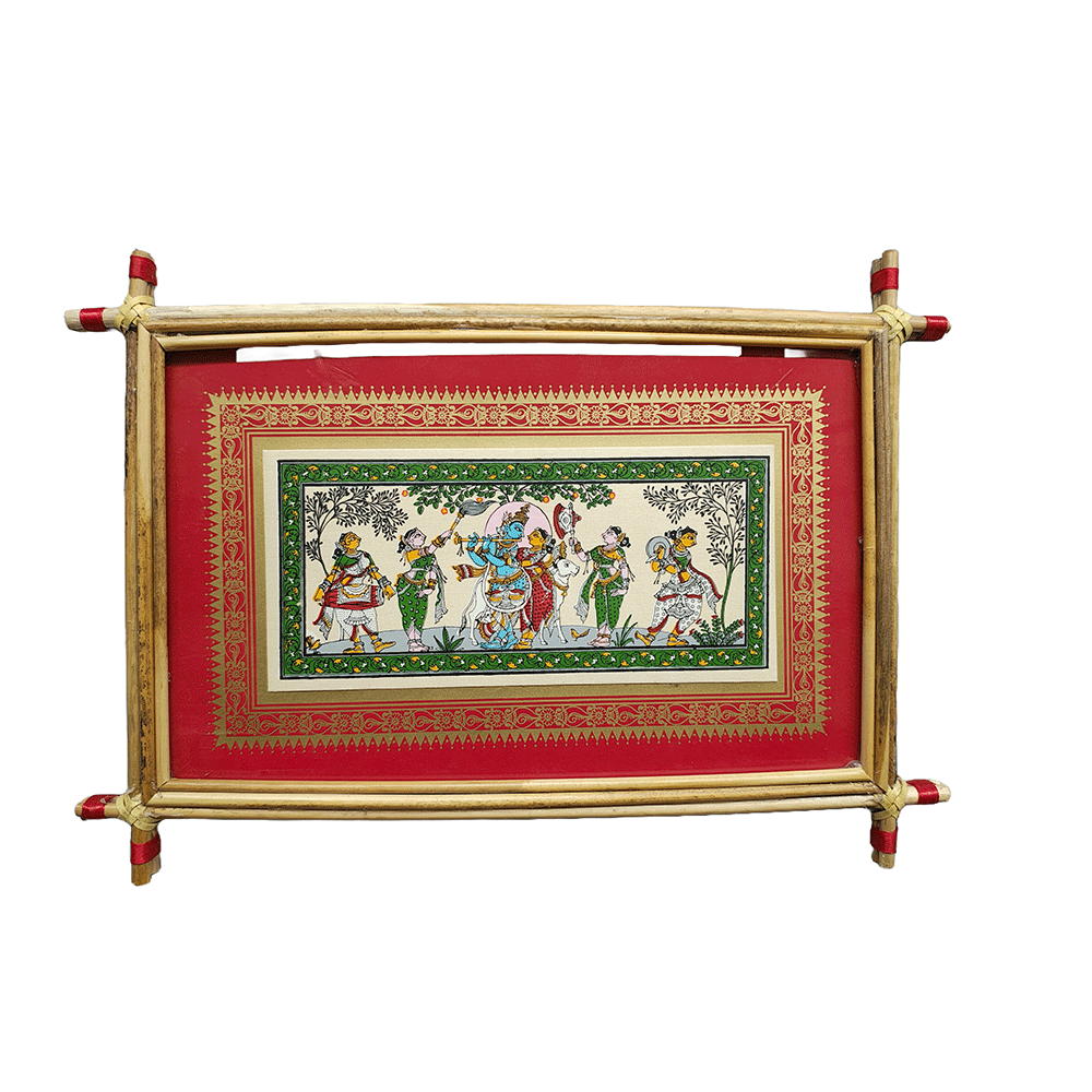 Traditional Pattachitra Painting With Frame Indian Art