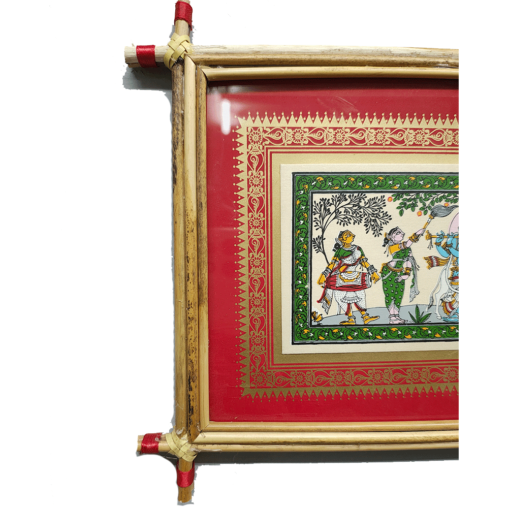Traditional Pattachitra Painting With Frame Indian Art