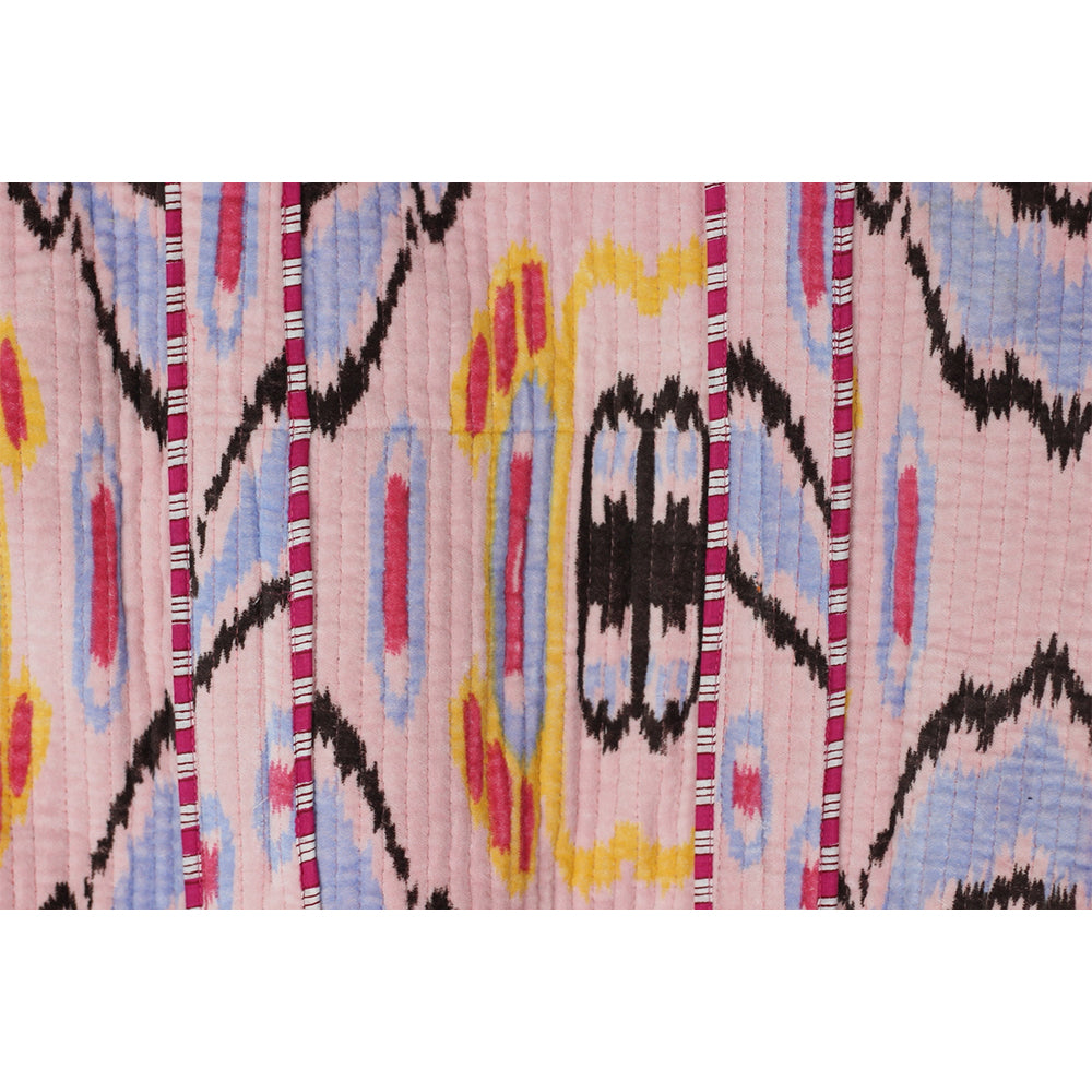 Multicolor Block Printed Cotton Quilted Tote Bags