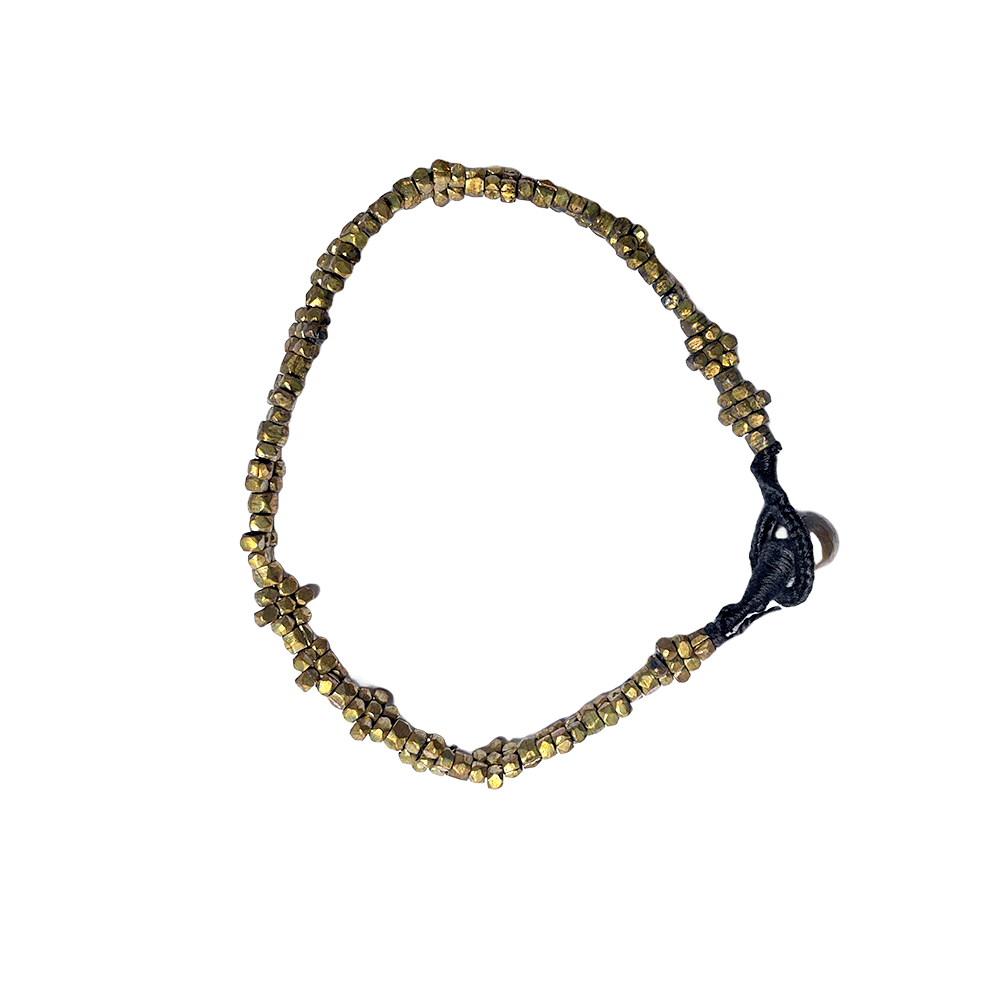 Brass beaded Crafted Tribal earings handmade in Karamul, Orissa