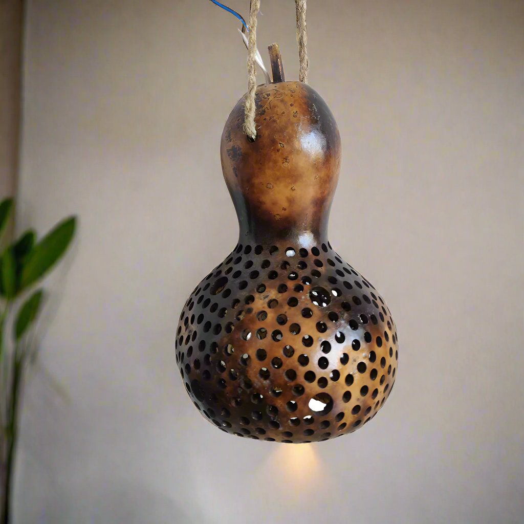Dhokra Arts Handcrafted Bottle Guard Lamp