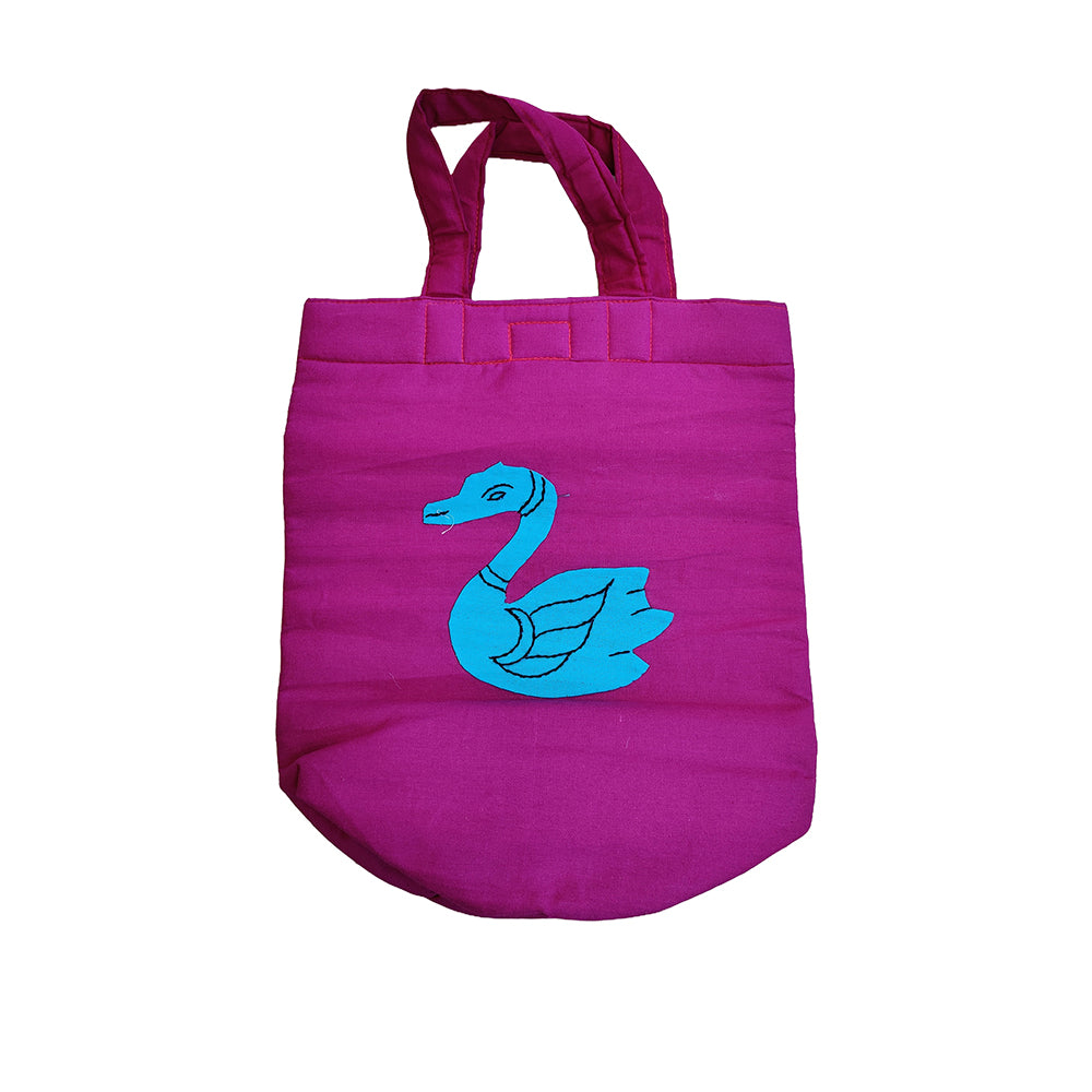 Applique Cotton Hand Bag