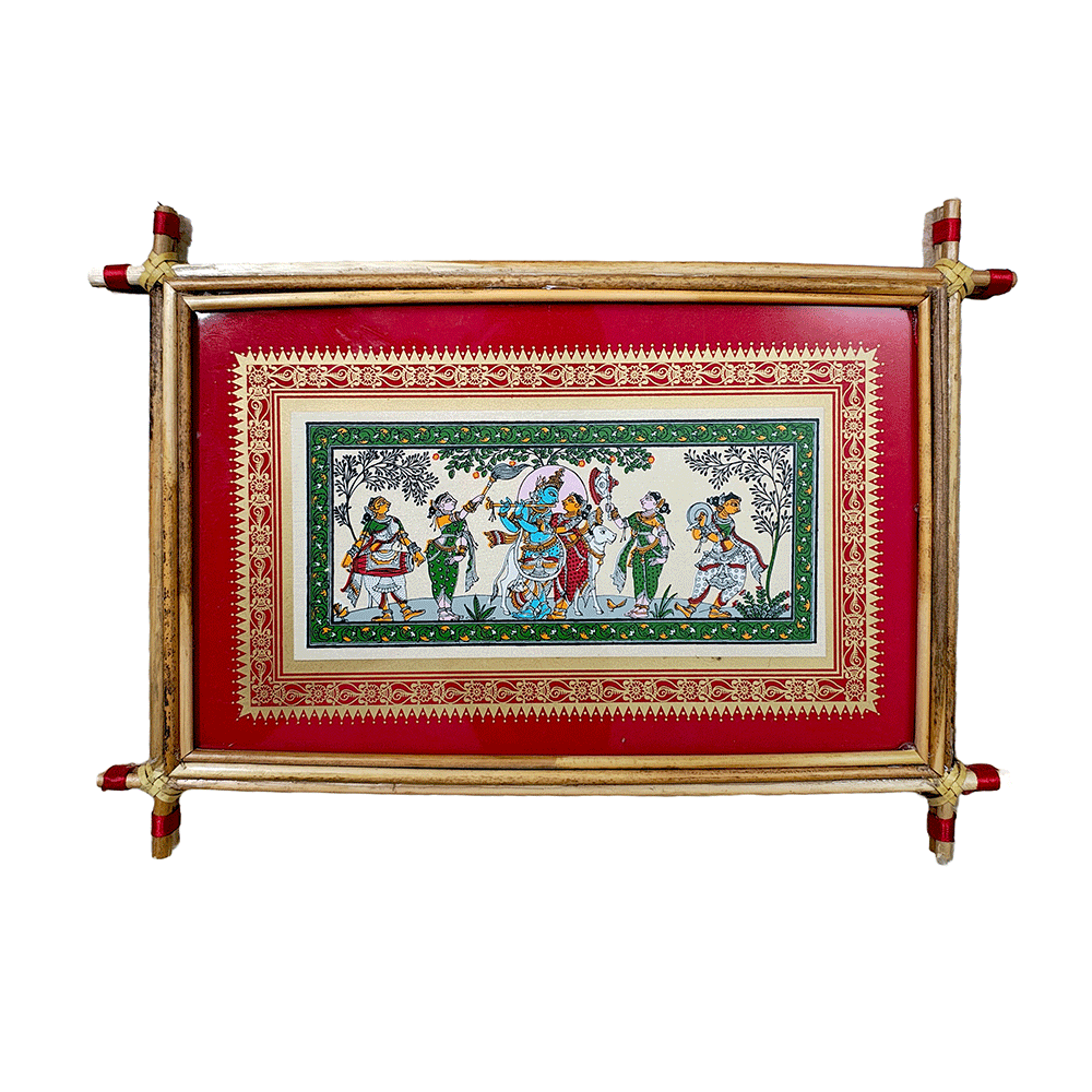 Traditional Pattachitra Painting With Frame Indian Art
