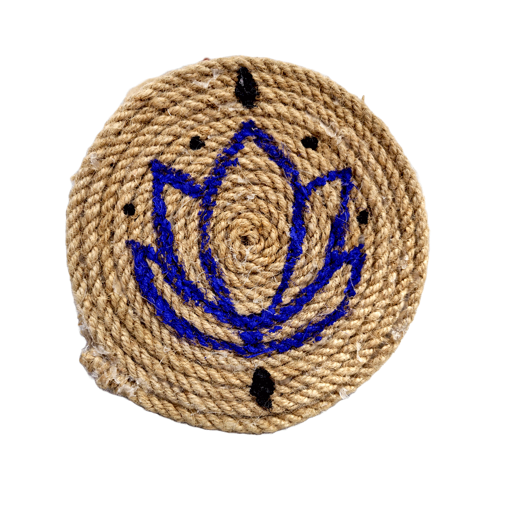 Jute Macrame Coasters set of 5 , coffee mug holder