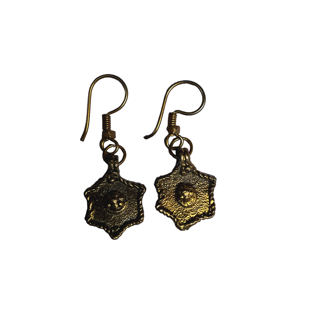 Brass beaded Crafted Tribal earings handmade in Karamul, Orissa