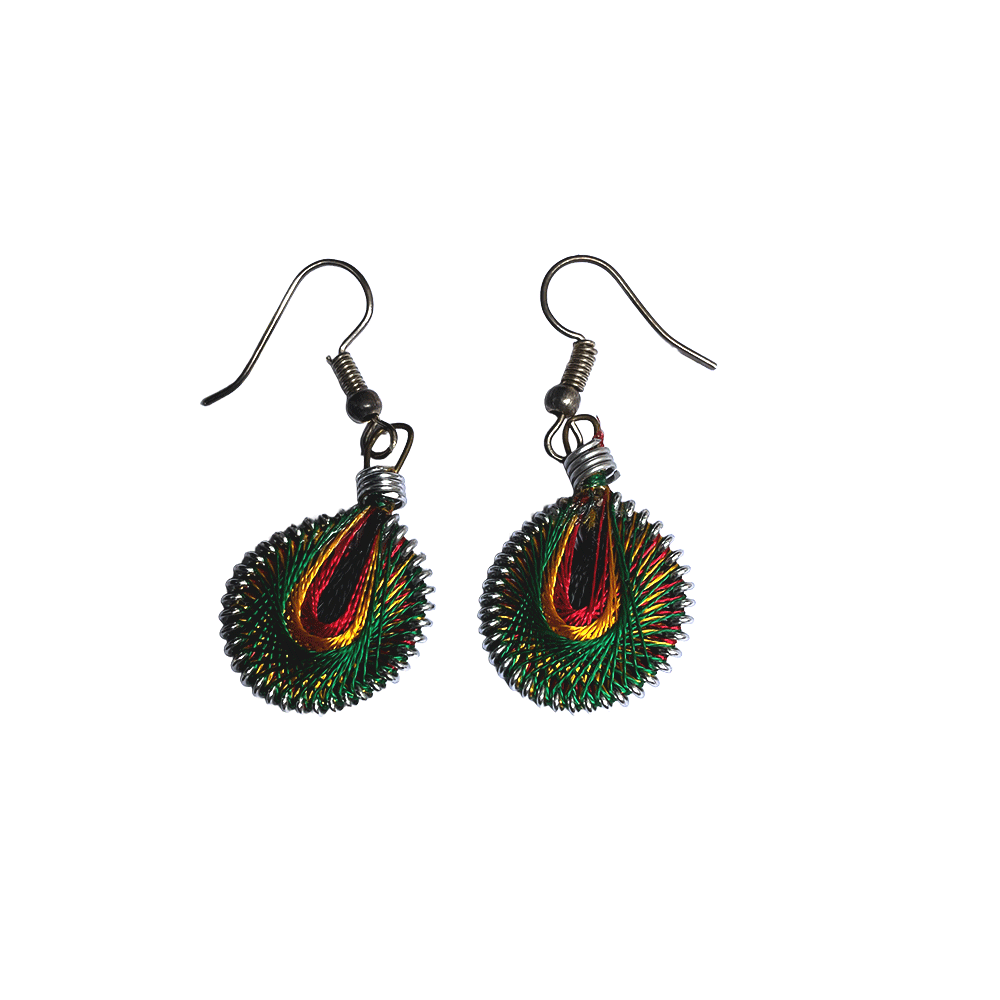 Brass beaded Crafted Tribal earings handmade in Karamul, Orissa