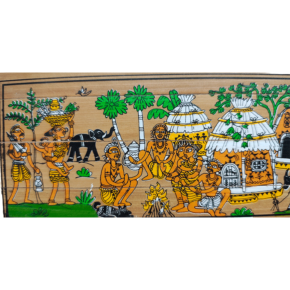 Traditional Pattachitra Painting With Frame Indian Art