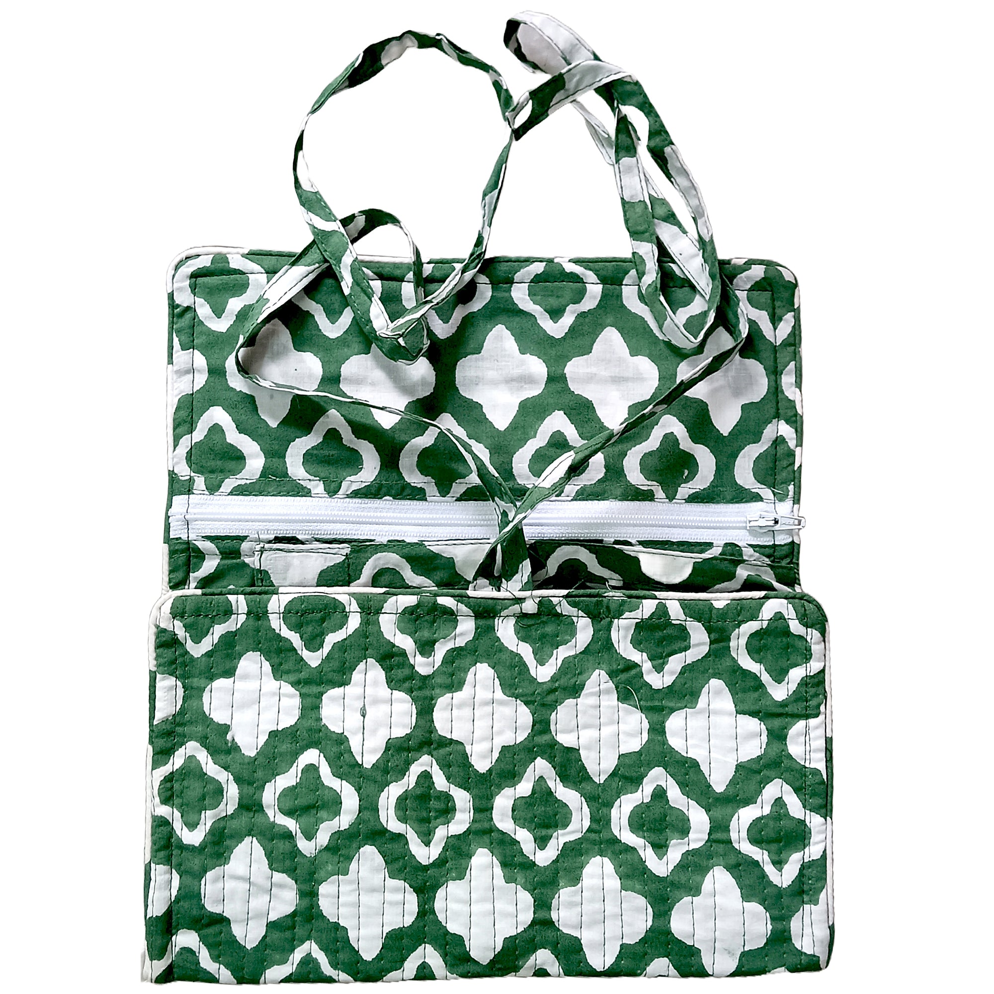 Assorted Cotton Blockprint Flat Pouch With YKK Zip, Zipper Pouch, Cotton Make-up purse, Utility bag, MASK POUCH- Gift for her