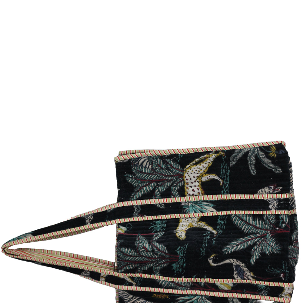 Multicolor Block Printed Cotton Quilted Tote Bags
