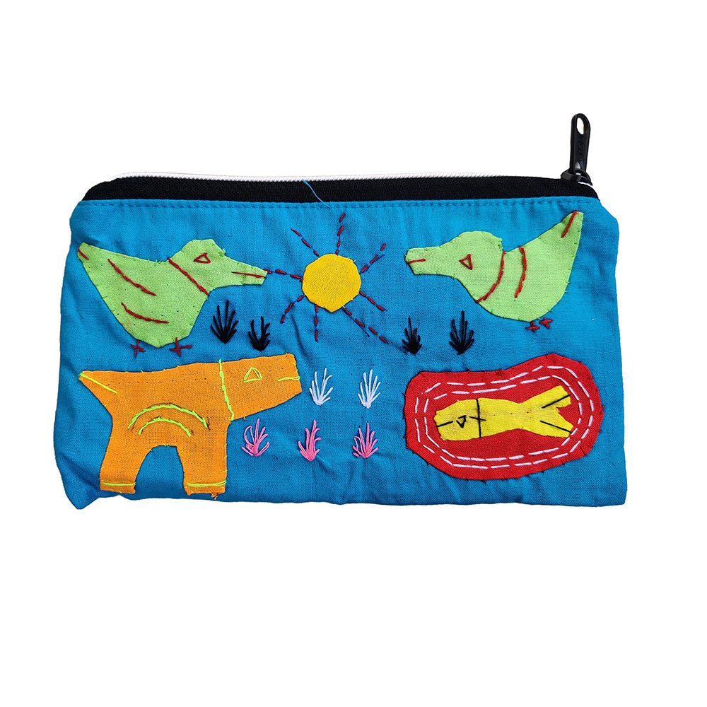 Applique Zipper Pouch