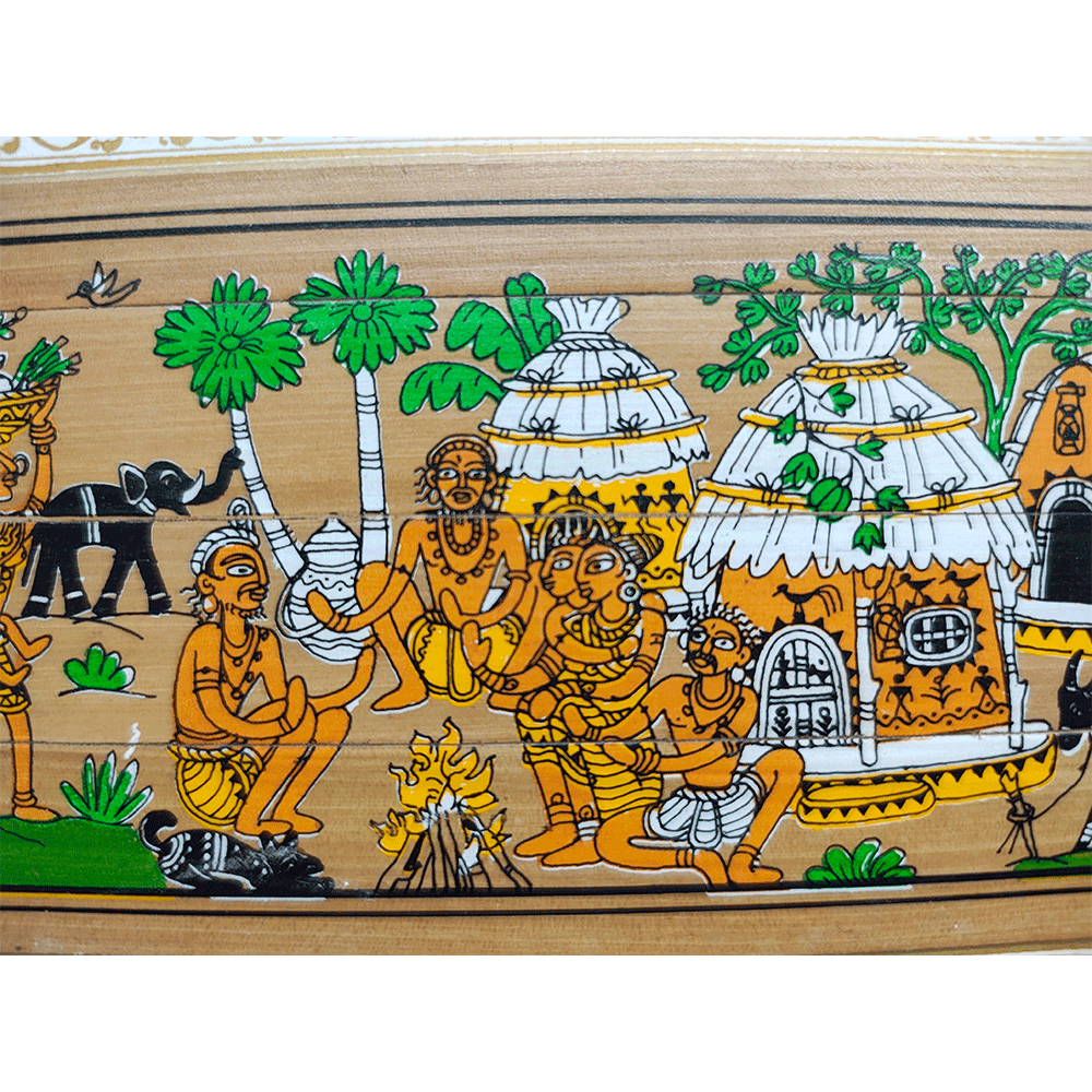 Traditional Pattachitra Painting With Frame Indian Art