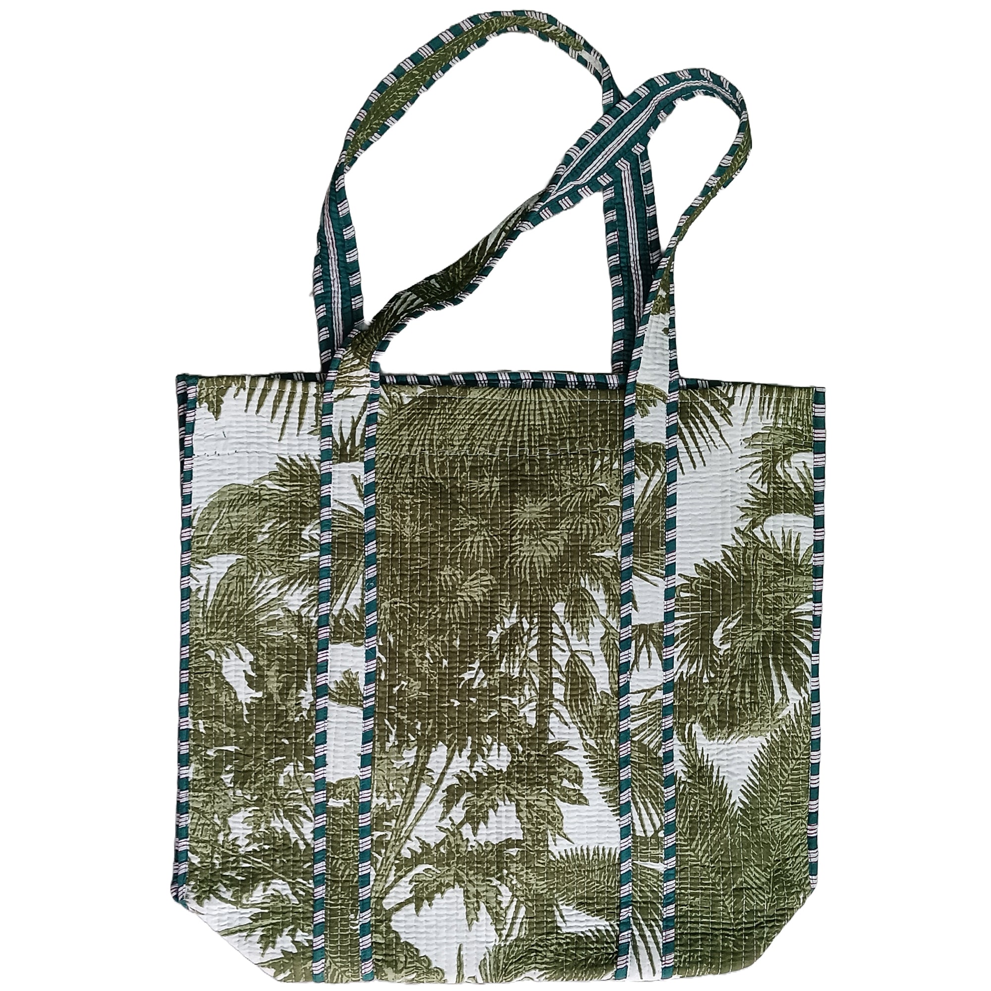 Multicolor Block Printed Cotton Quilted Tote Bags