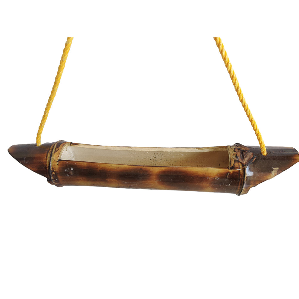 Handcrafted boat Hanging Planter with Dried Bottle Guard