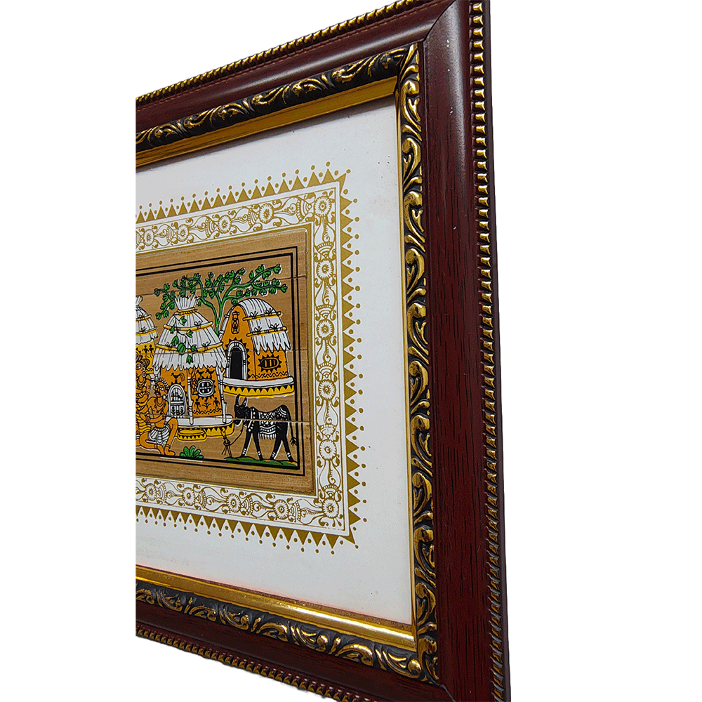 Traditional Pattachitra Painting With Frame Indian Art