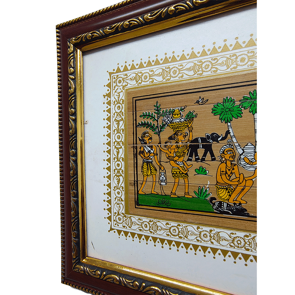 Traditional Pattachitra Painting With Frame Indian Art