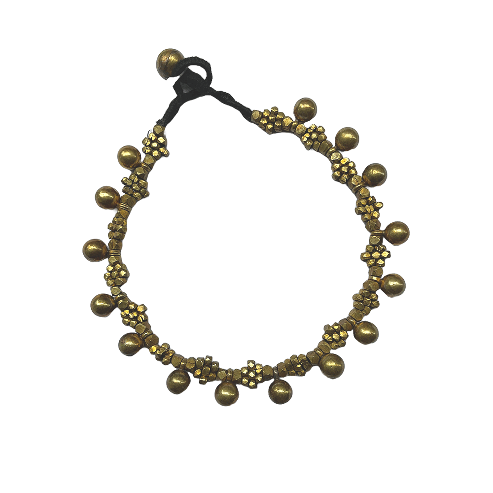 Brass beaded Crafted Tribal earings handmade in Karamul, Orissa