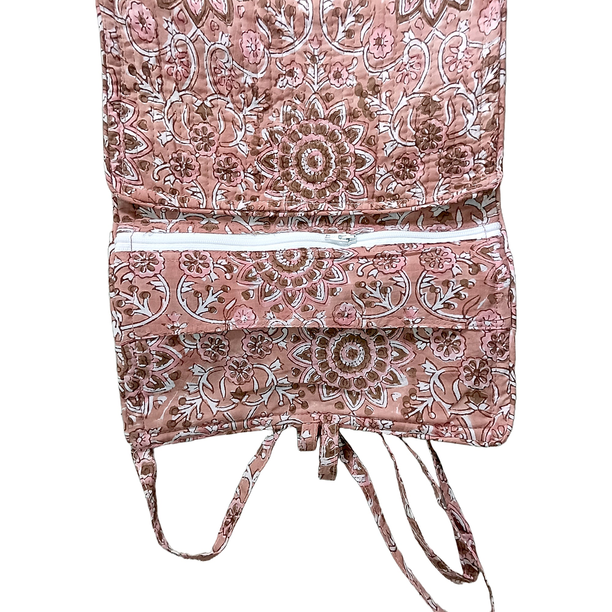 Assorted Cotton Blockprint Flat Pouch With YKK Zip, Zipper Pouch, Cotton Make-up purse, Utility bag, MASK POUCH- Gift for her