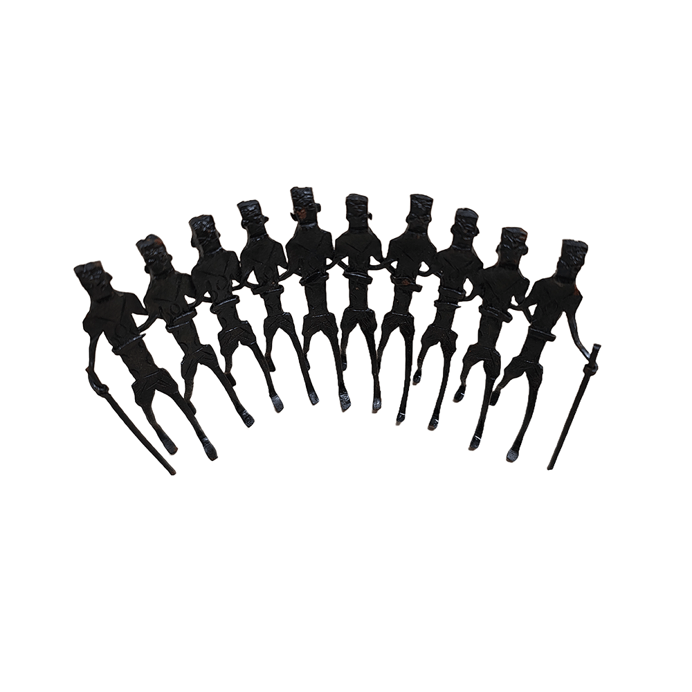 Dhokra art handcrafted  group of 10 tribal dance made of iron