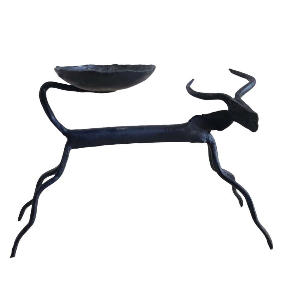 Gond Art Wrought Iron Deer Candle Stand