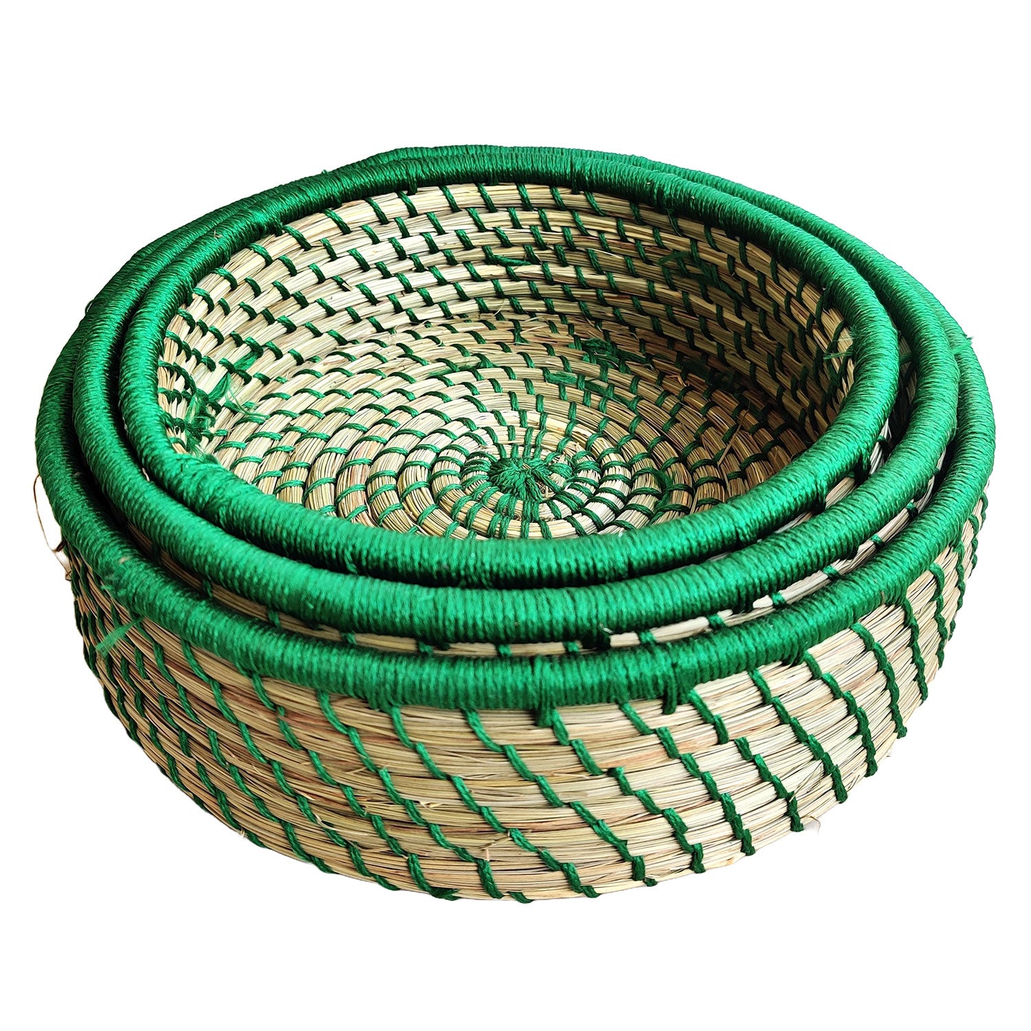 Roti Baskets Made Of Sabai Grass With  Lid