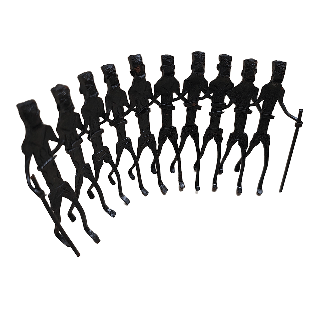 Dhokra art handcrafted  group of 10 tribal dance made of iron