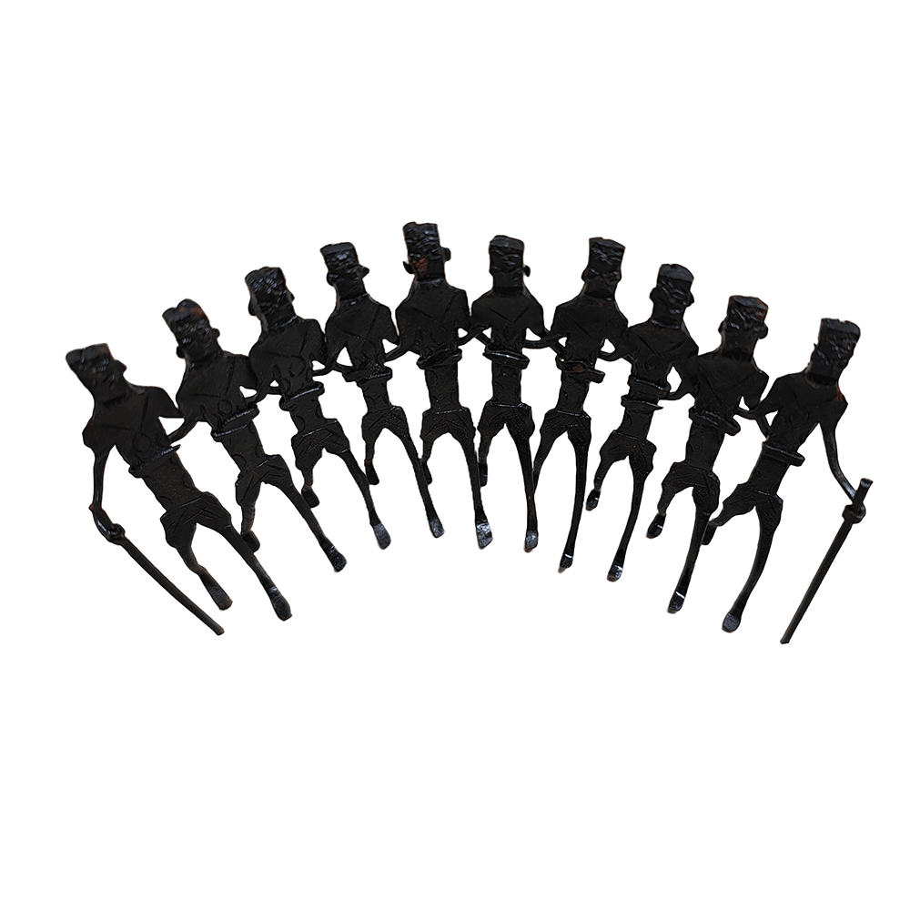 Dhokra art handcrafted  group of 10 tribal dance made of iron