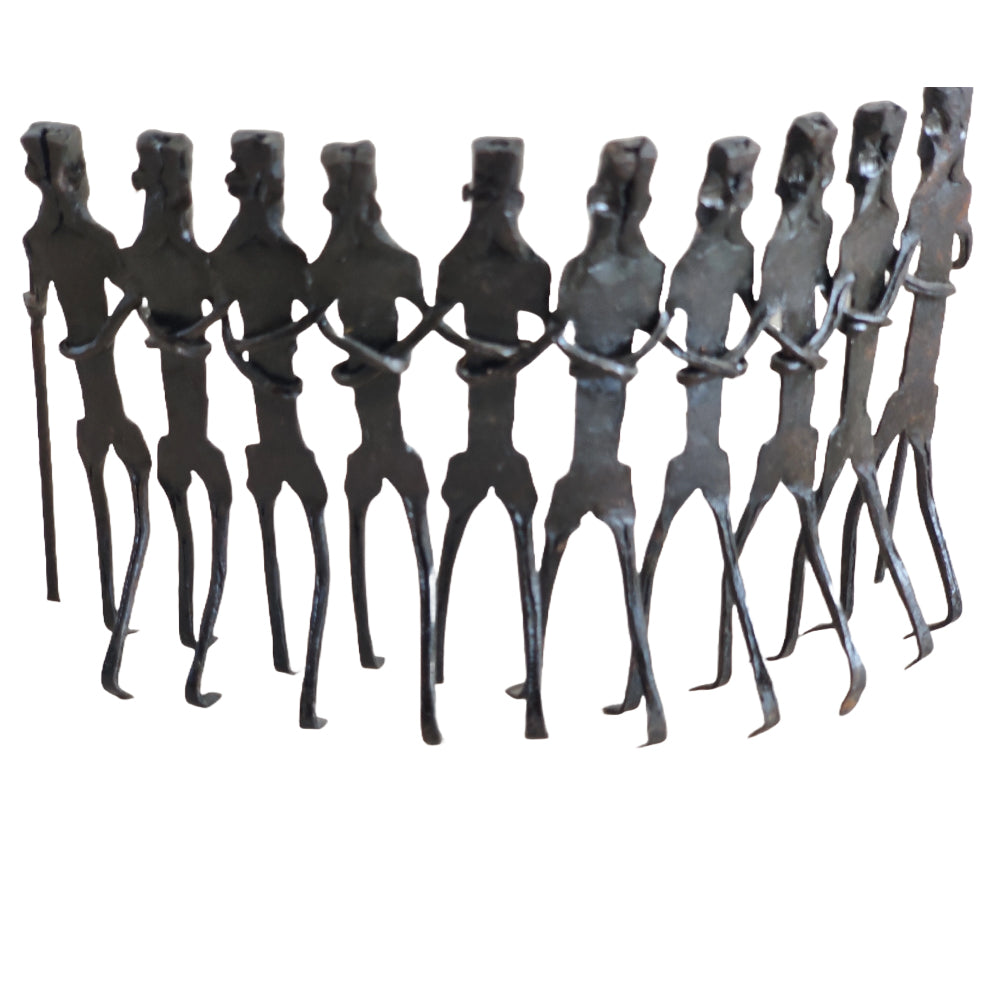 Dhokra art handcrafted  group of 10 tribal dance made of iron
