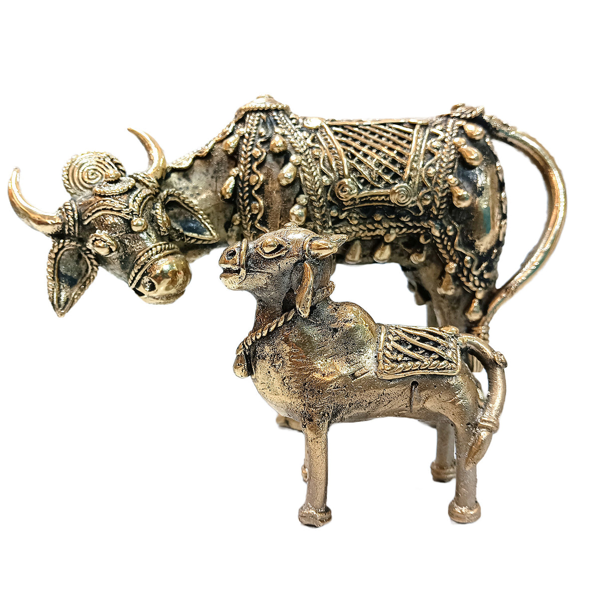 Brass Cow and Calf