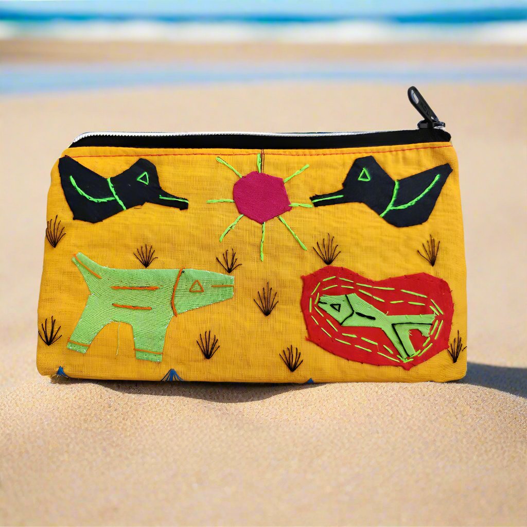 Applique Zipper Pouch
