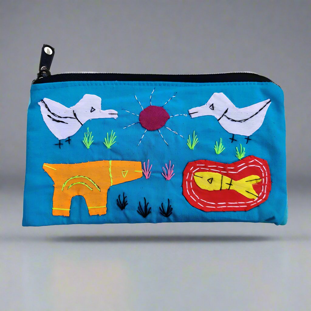 Applique Zipper Pouch