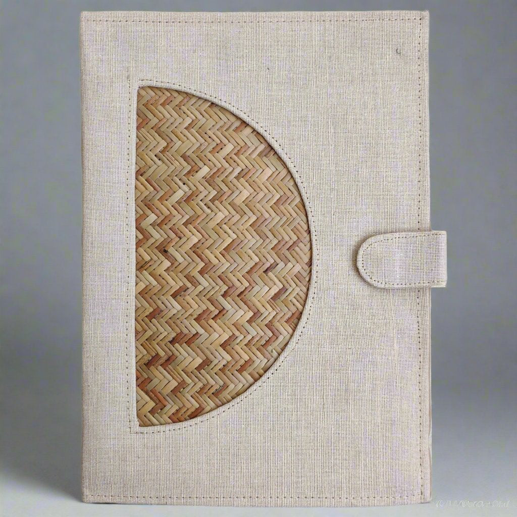 Eco Friendly Jute File Folder White