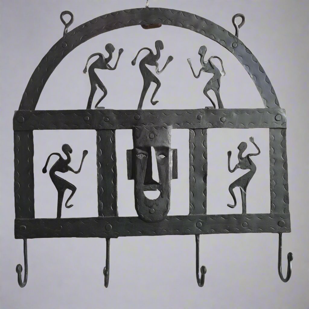 Gond Metal Art Wrought Iron Musical Band  With 4 hooks