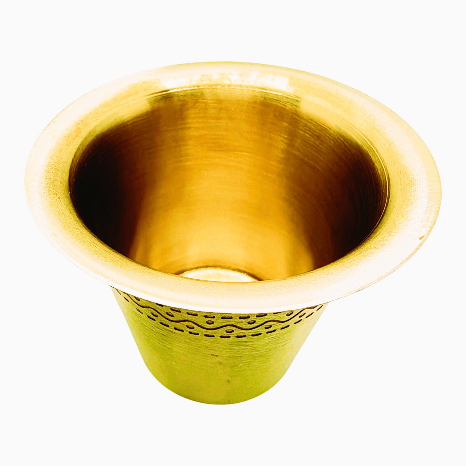 Traditional Brass Coffee Brewing Set of glass and bowl