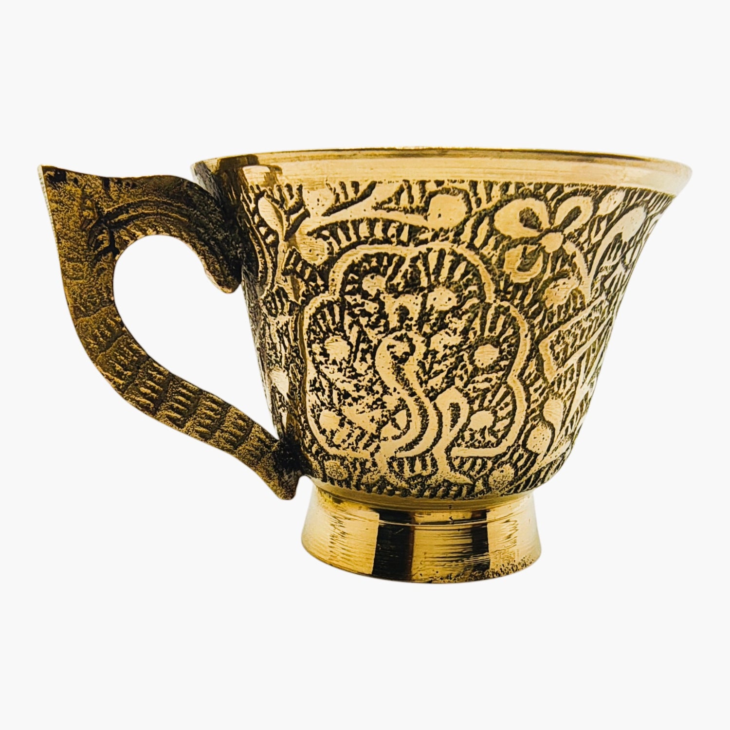 Brass Cup and Saucer Set