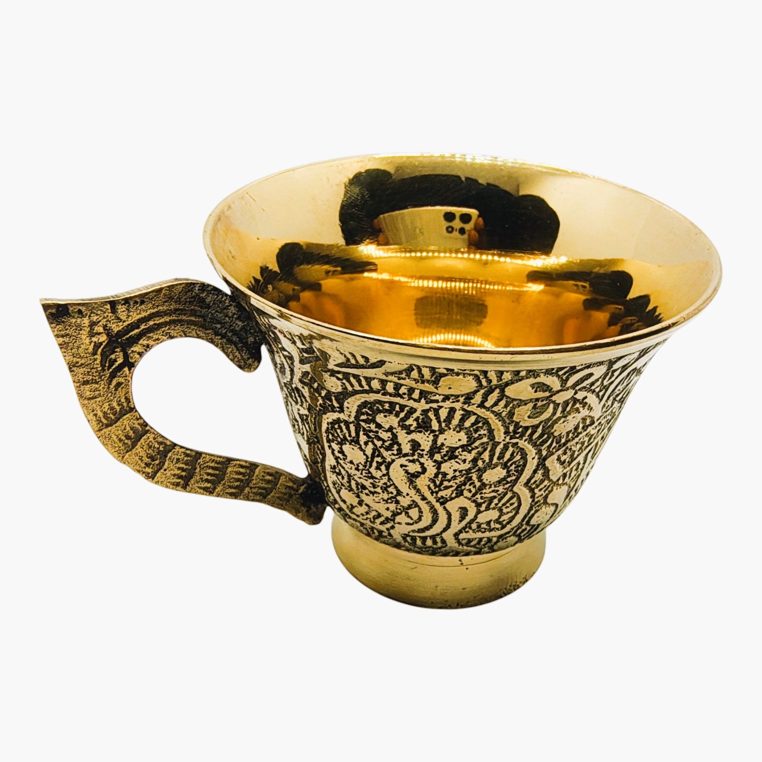 Brass Cup and Saucer Set