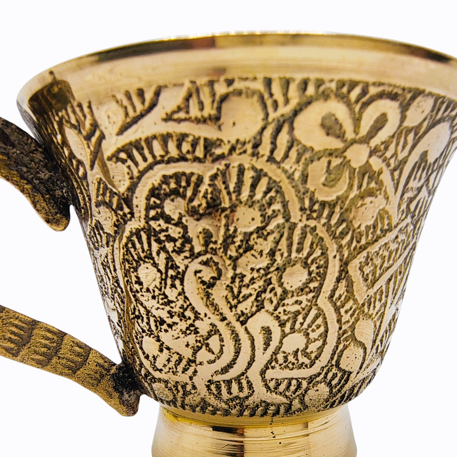 Brass Cup and Saucer Set